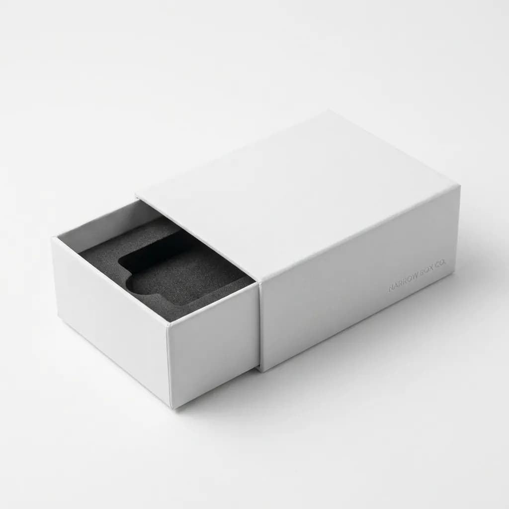 Custom cannabis packaging drawer box with child-safety latch