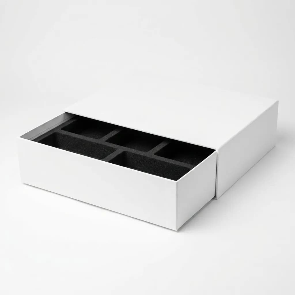 Oversized Drawer custom rigid drawer box, shown as an example of the 108 × 118 × 37 mm size