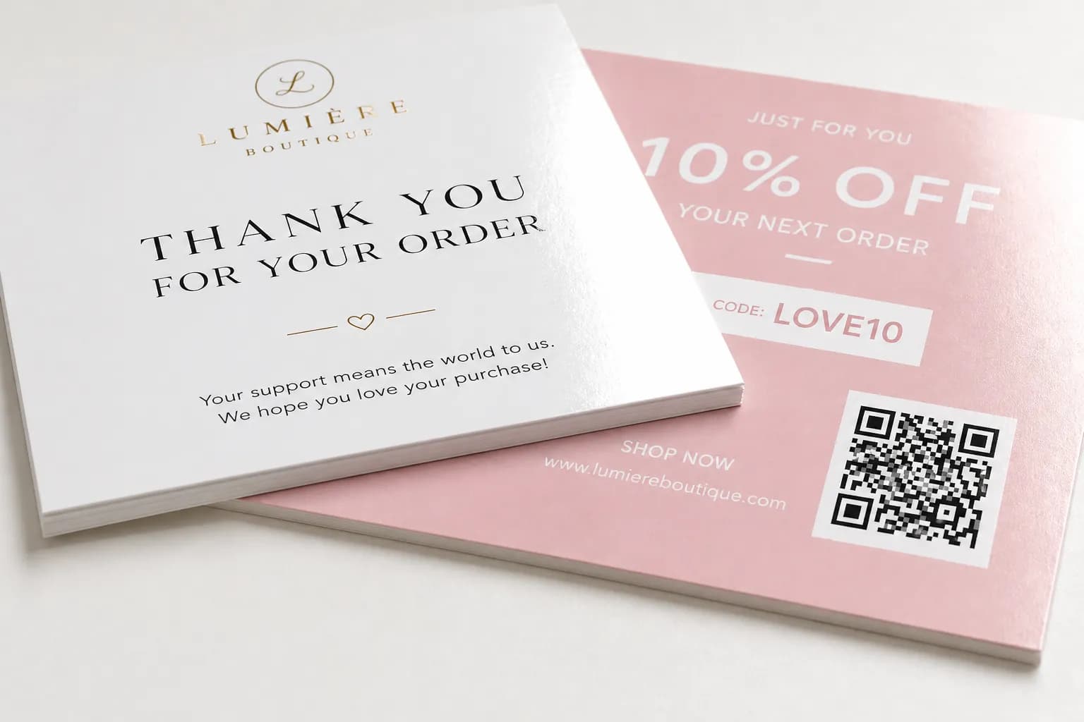 Packaging Insert Cards detail
